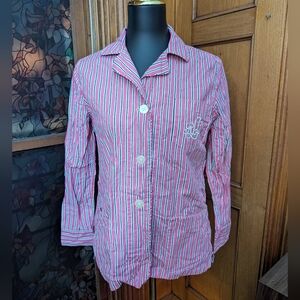 Ralph Lauren Pink Striped Pajama Top